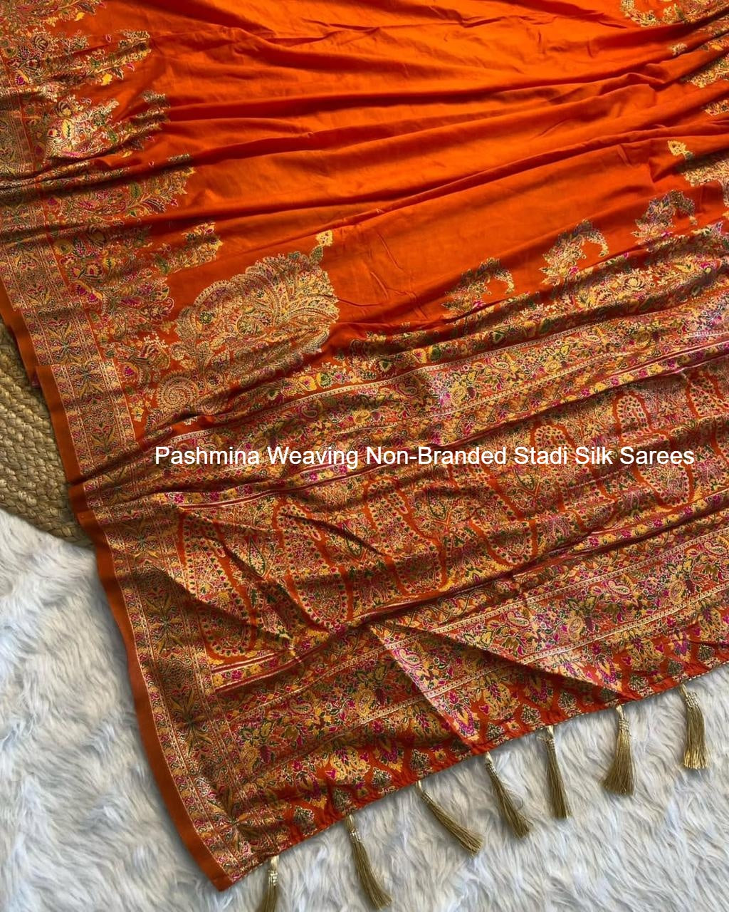 Pashmina Weaving Non-Branded Stadi Silk Sarees