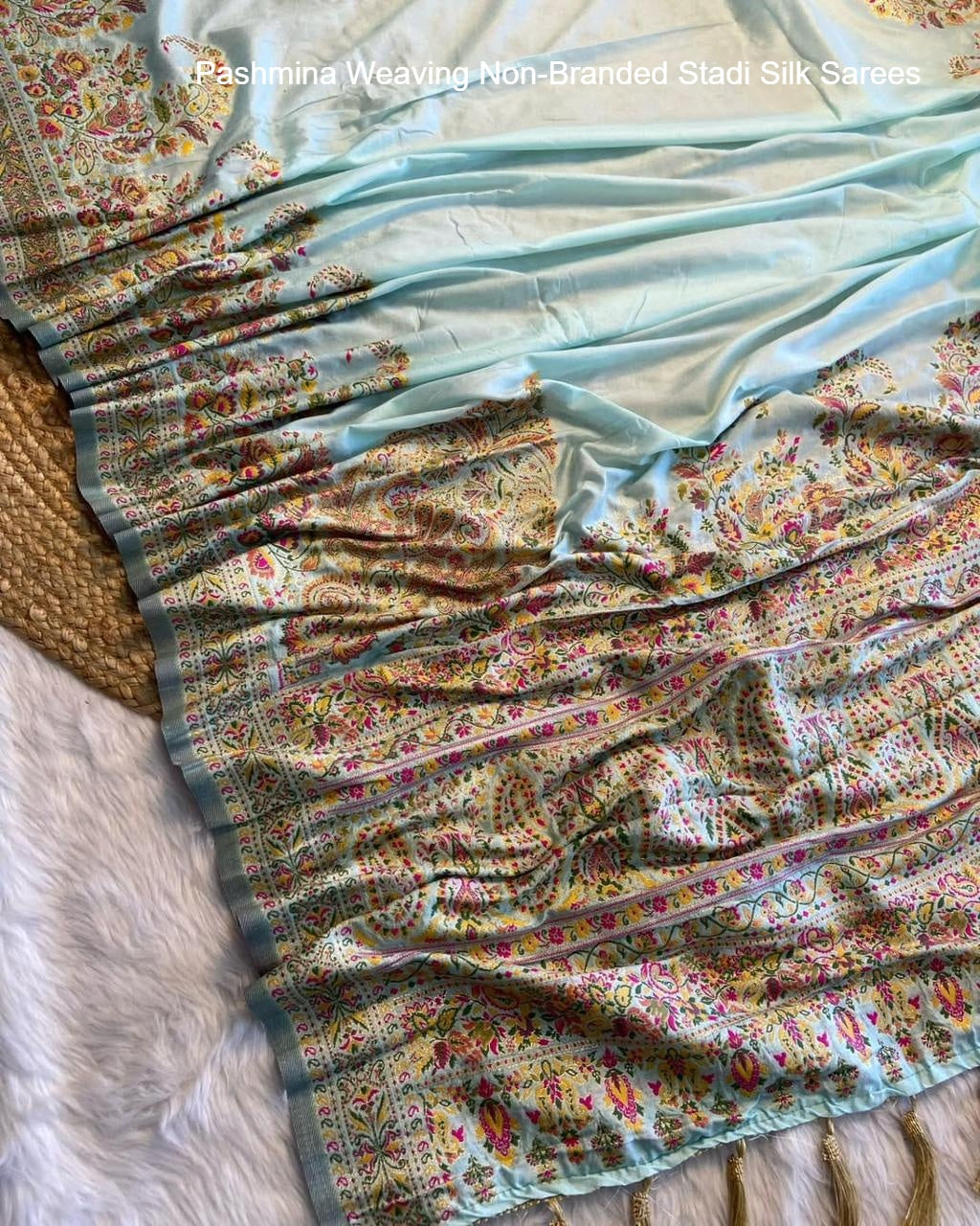 Pashmina Weaving Non-Branded Stadi Silk Sarees
