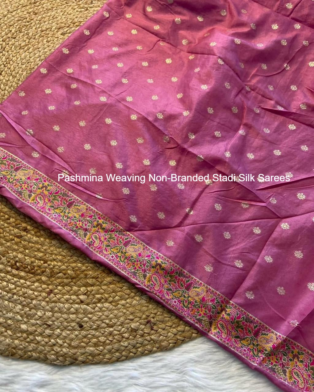 Pashmina Weaving Non-Branded Stadi Silk Sarees