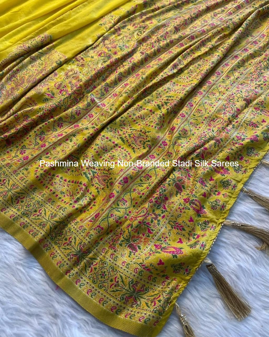 Pashmina Weaving Non-Branded Stadi Silk Sarees