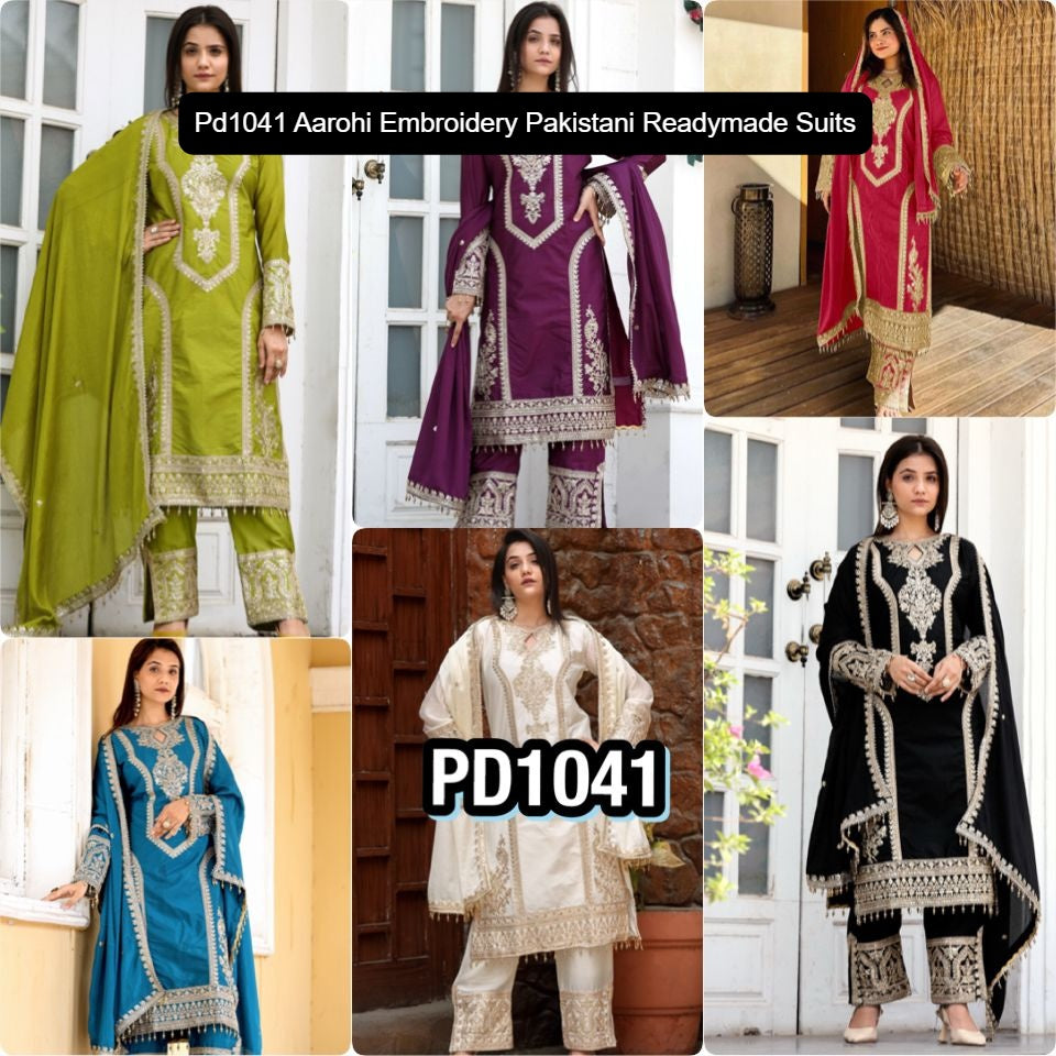 Pd1041 Aarohi Embroidery Pakistani Readymade Suits