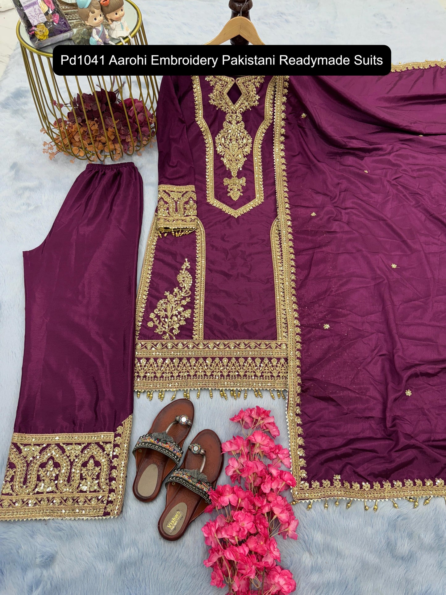 Pd1041 Aarohi Embroidery Pakistani Readymade Suits
