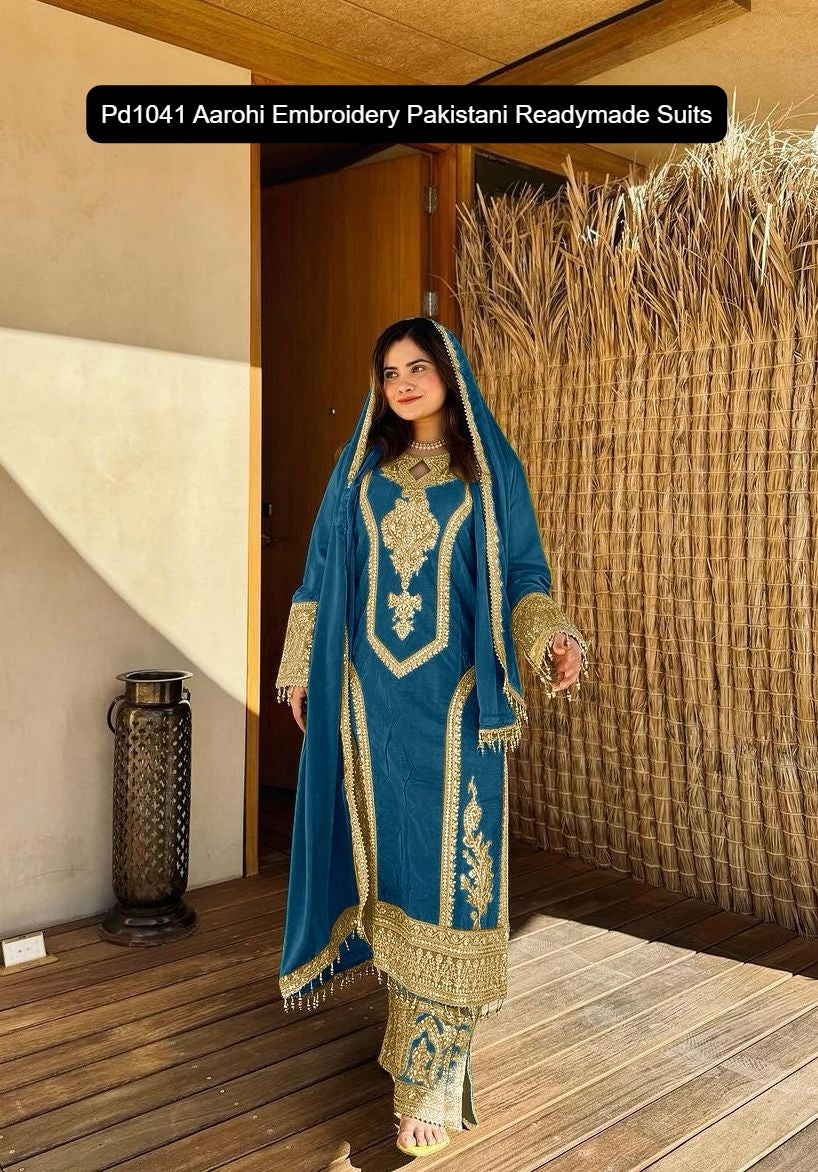 Pd1041 Aarohi Embroidery Pakistani Readymade Suits
