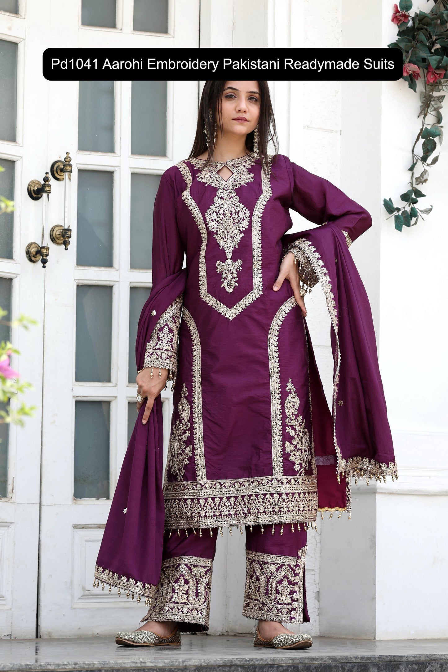 Pd1041 Aarohi Embroidery Pakistani Readymade Suits