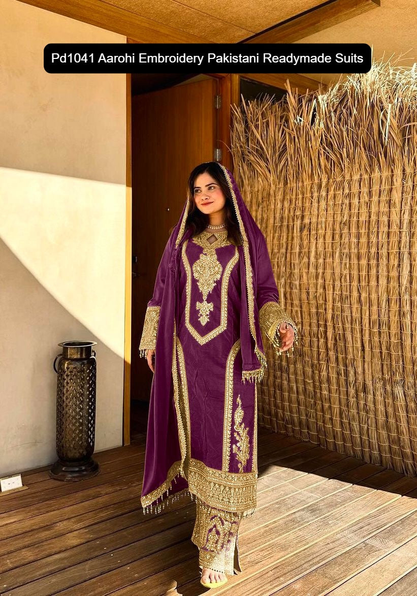 Pd1041 Aarohi Embroidery Pakistani Readymade Suits