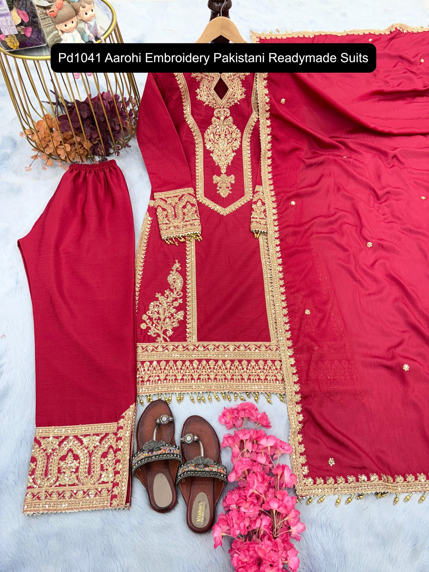 Pd1041 Aarohi Embroidery Pakistani Readymade Suits