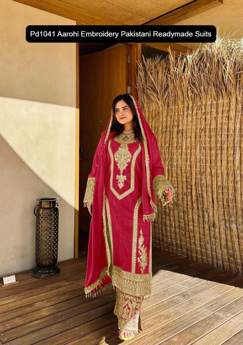 Pd1041 Aarohi Embroidery Pakistani Readymade Suits