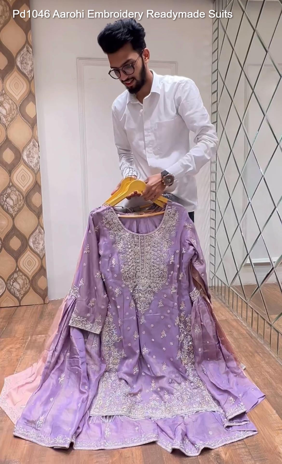 Pd1046 Aarohi Embroidery Readymade Suits