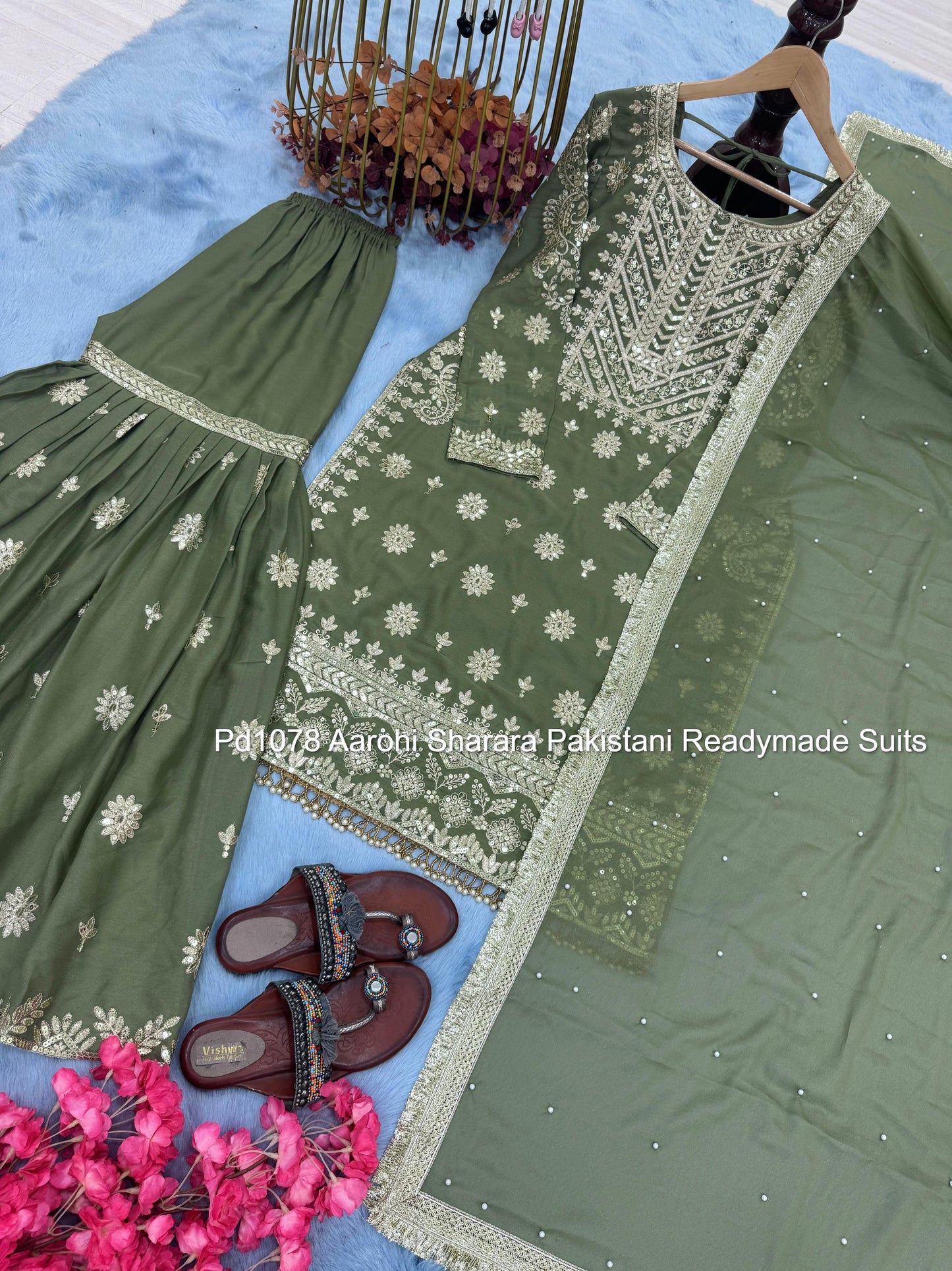 Pd1078 Aarohi Sharara Pakistani Readymade Suits