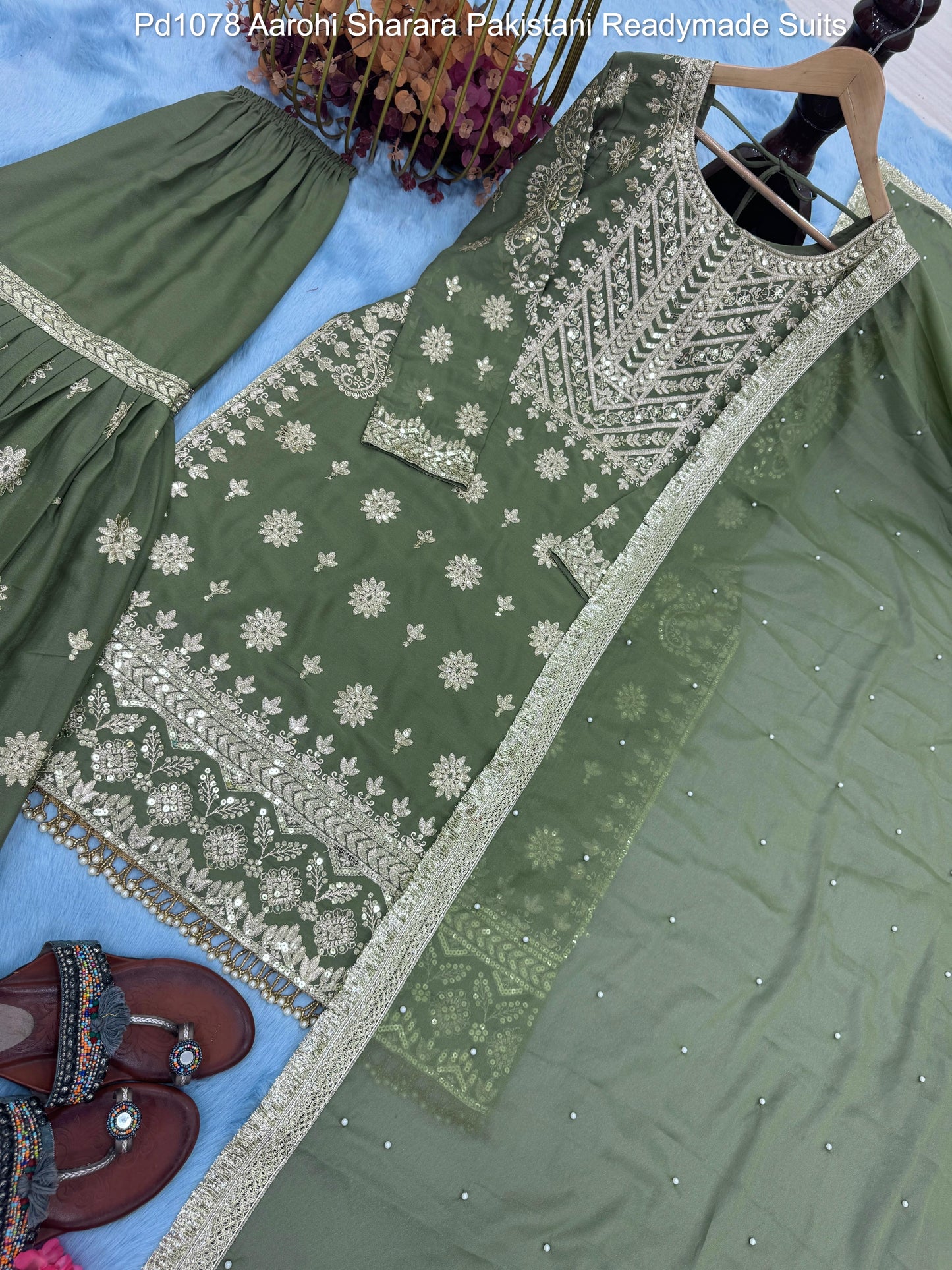 Pd1078 Aarohi Sharara Pakistani Readymade Suits
