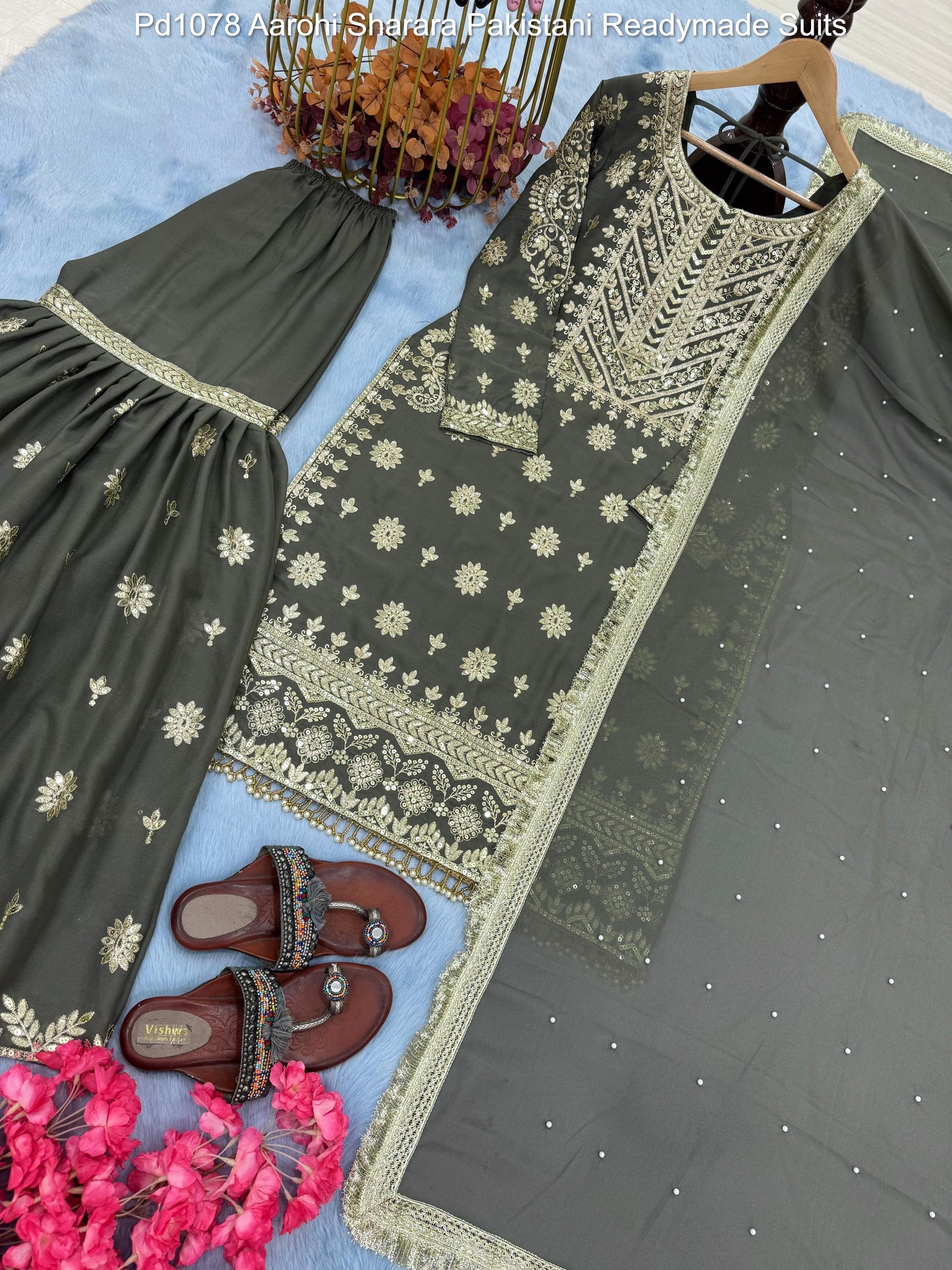 Pd1078 Aarohi Sharara Pakistani Readymade Suits