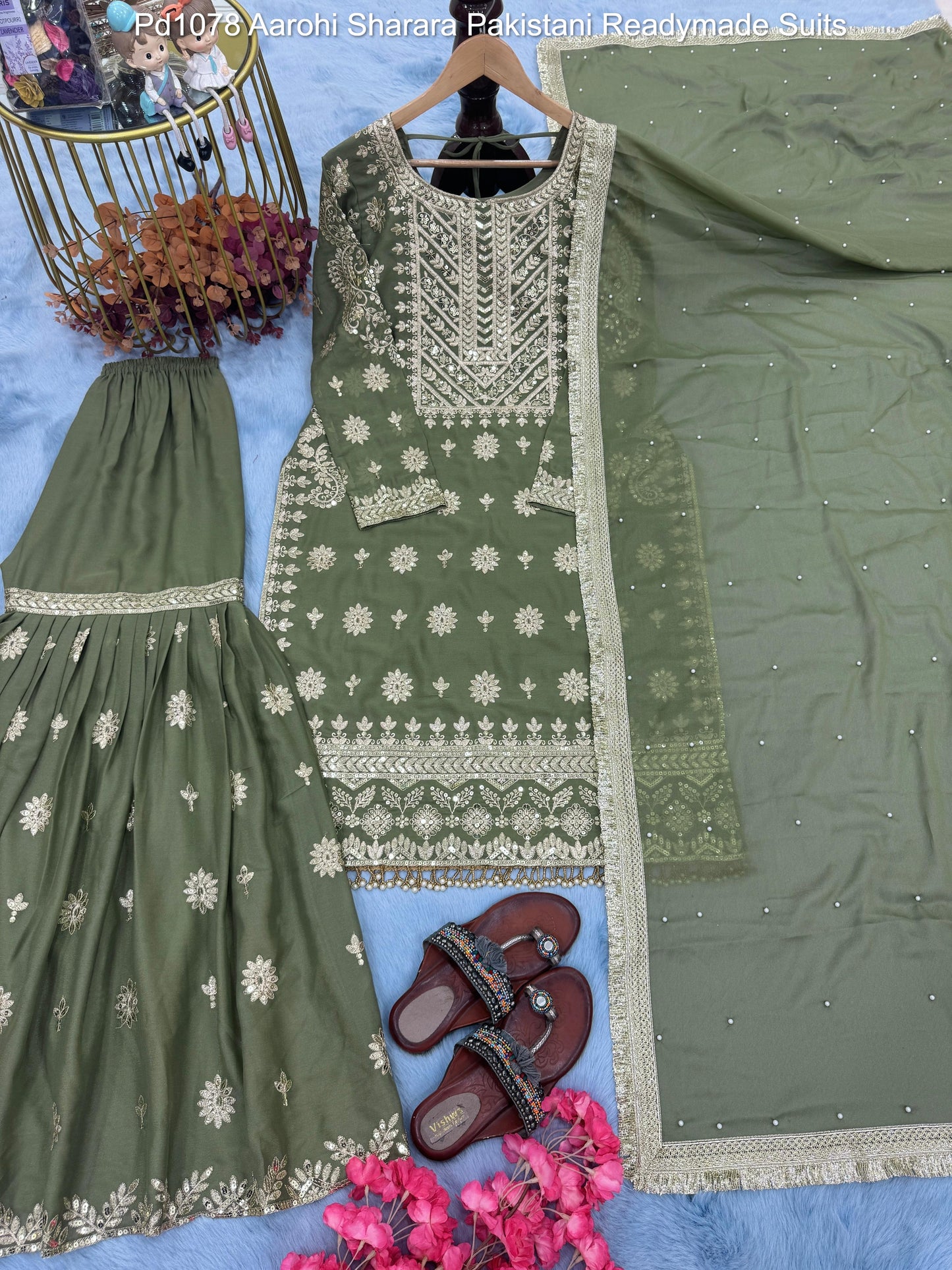 Pd1078 Aarohi Sharara Pakistani Readymade Suits