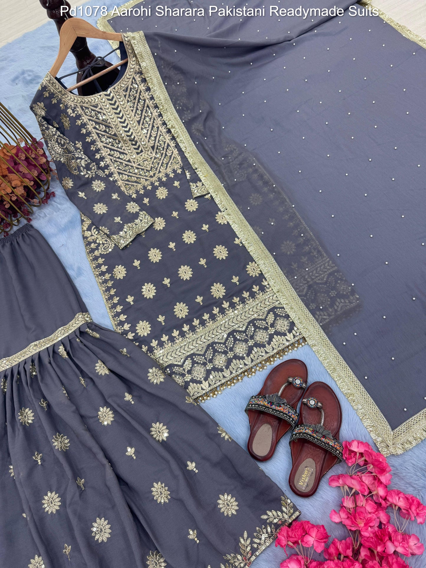 Pd1078 Aarohi Sharara Pakistani Readymade Suits