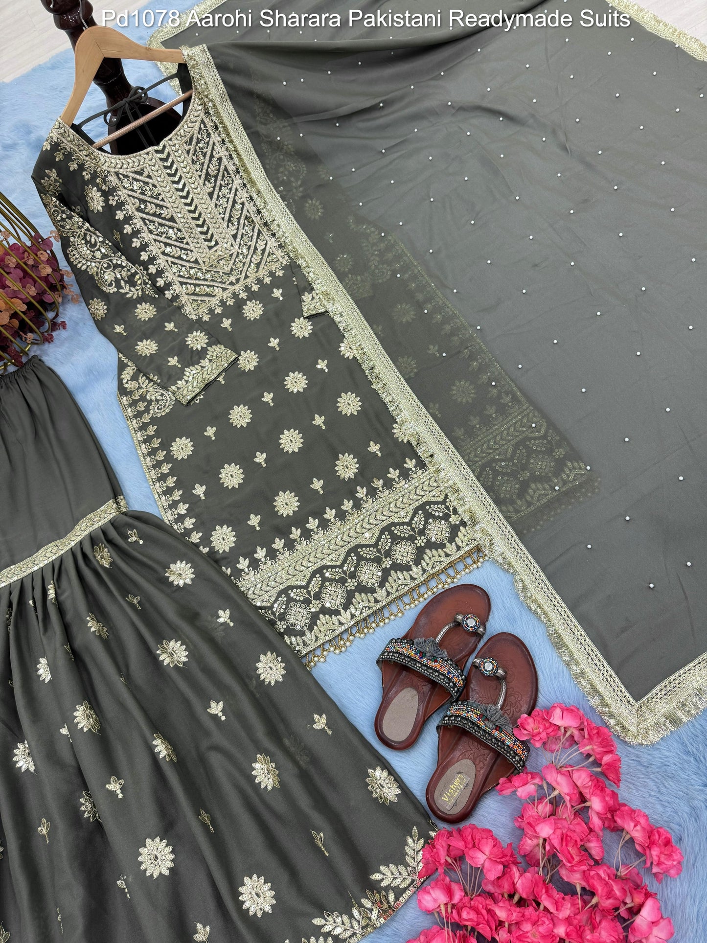 Pd1078 Aarohi Sharara Pakistani Readymade Suits