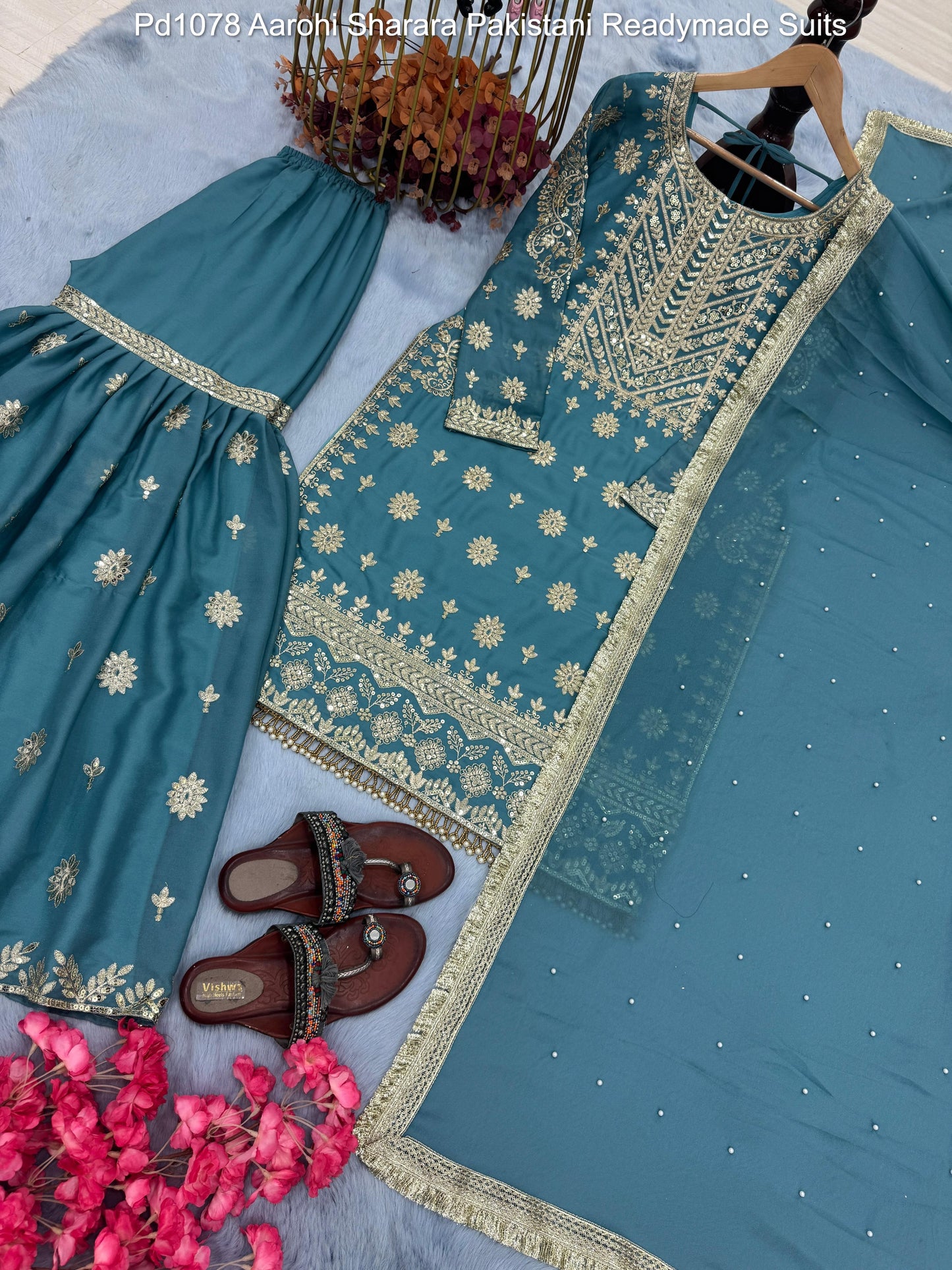 Pd1078 Aarohi Sharara Pakistani Readymade Suits