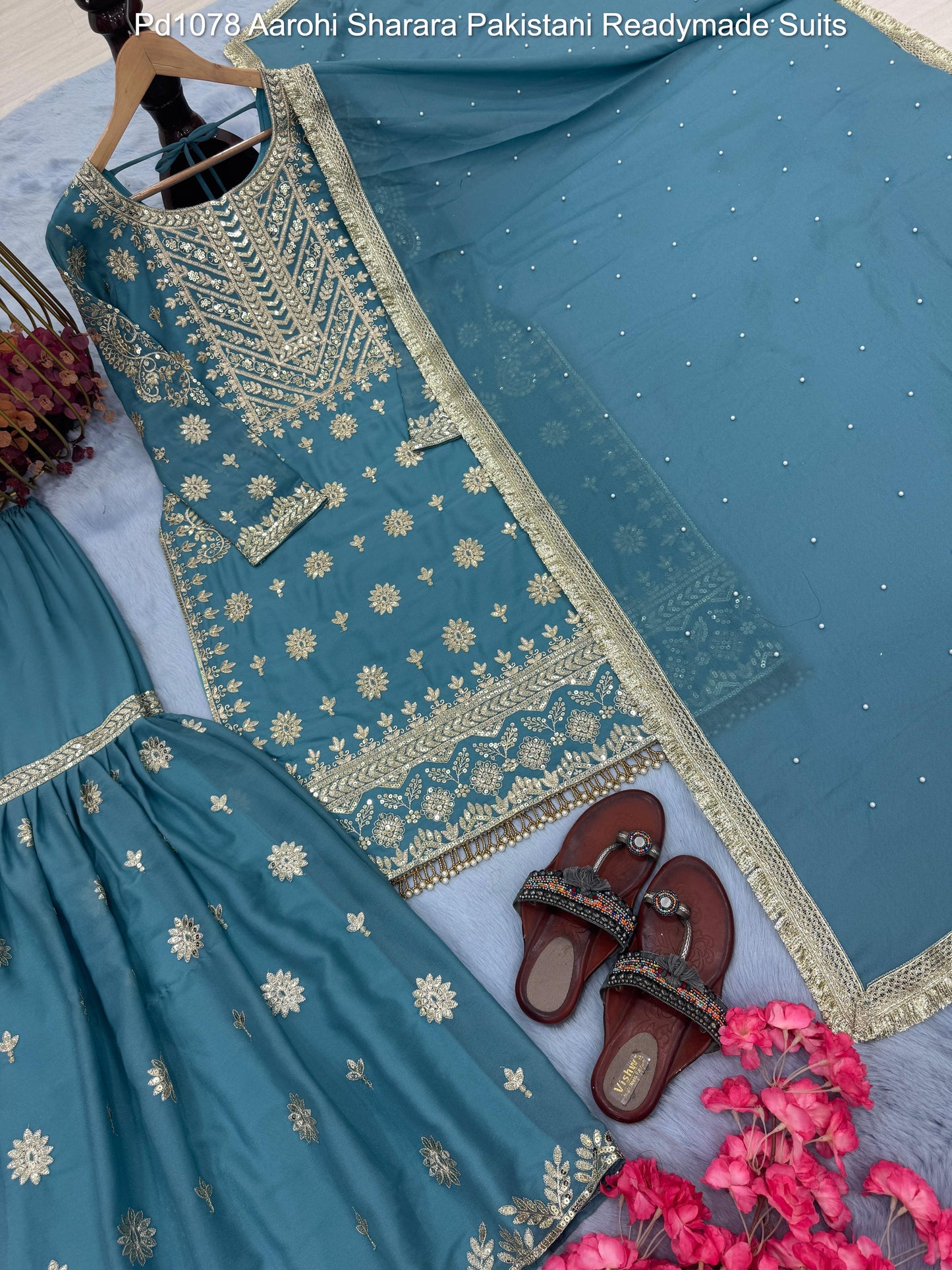 Pd1078 Aarohi Sharara Pakistani Readymade Suits