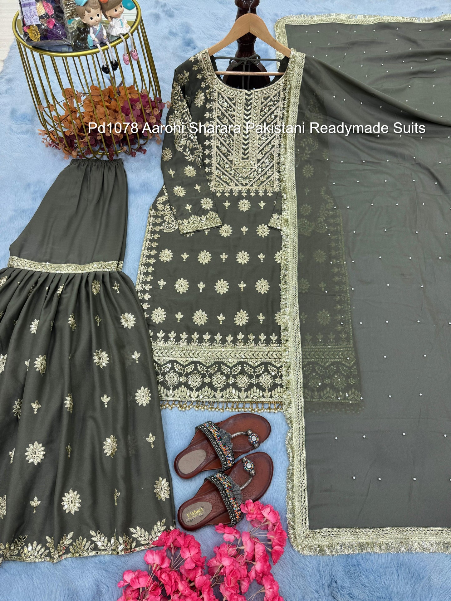 Pd1078 Aarohi Sharara Pakistani Readymade Suits