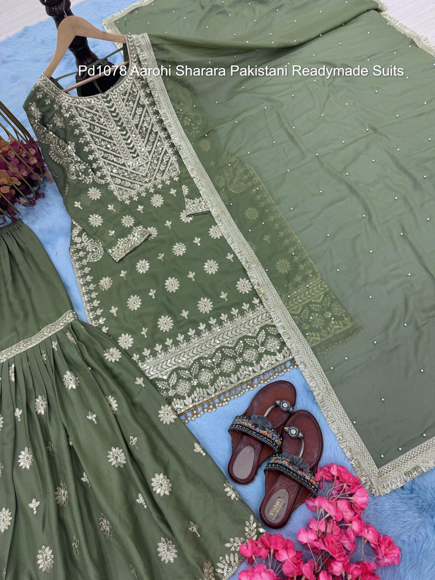 Pd1078 Aarohi Sharara Pakistani Readymade Suits