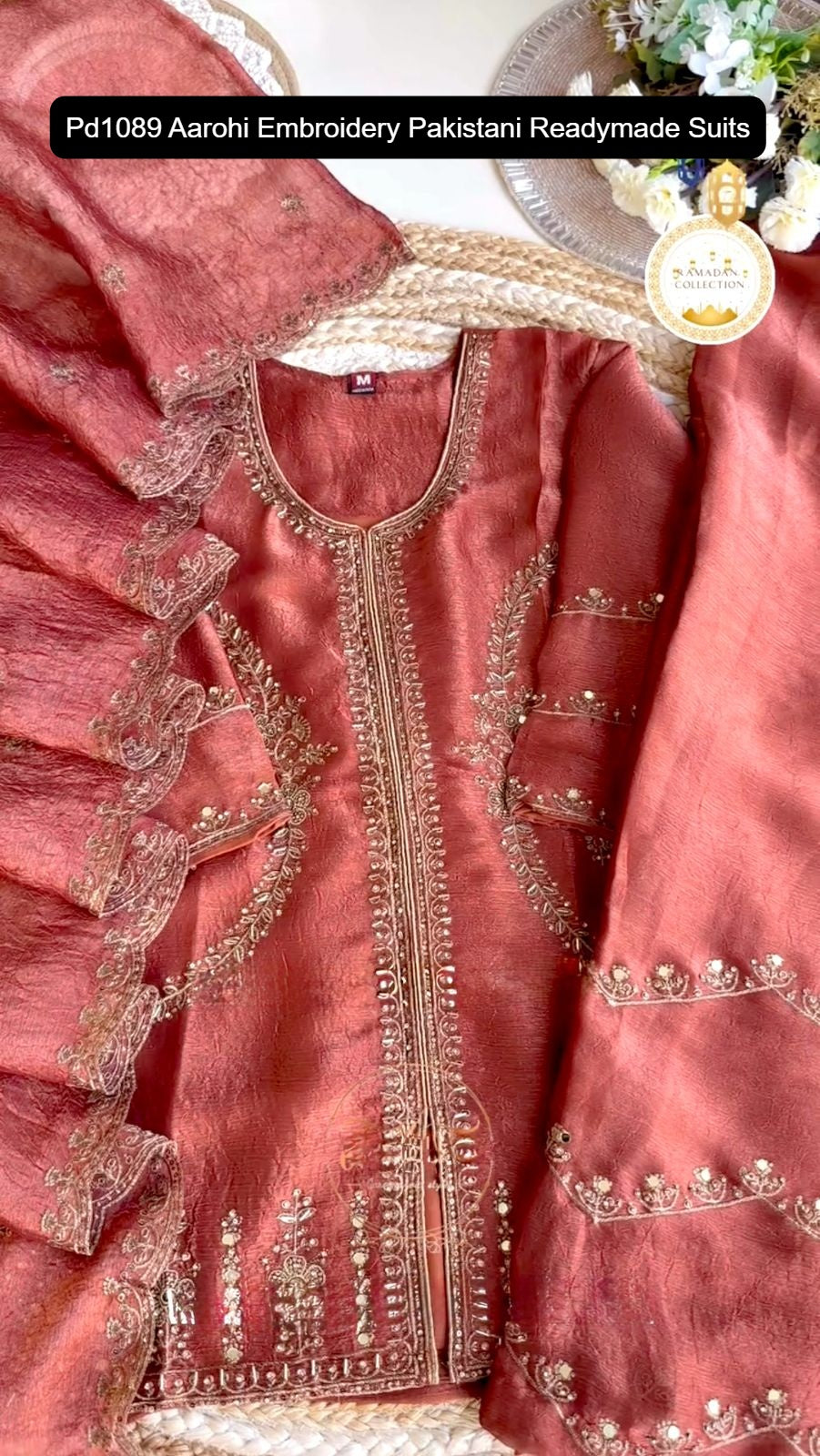 Pd1089 Purple Yellow Dark Blue Light Red Aarohi Embroidery Pakistani Readymade Suits