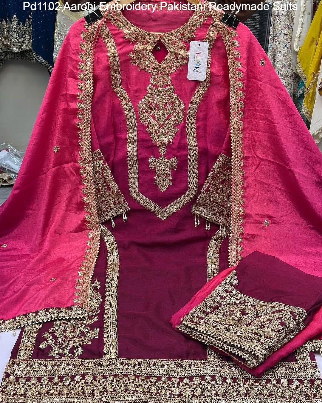 Pd1102 Aarohi Embroidery Pakistani Readymade Suits
