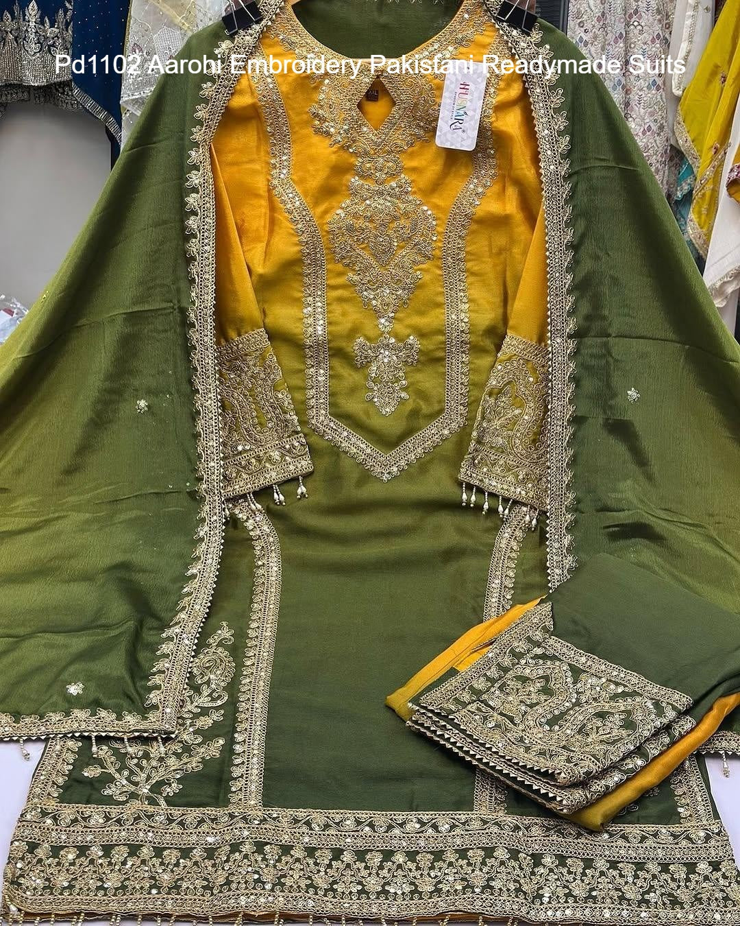 Pd1102 Aarohi Embroidery Pakistani Readymade Suits