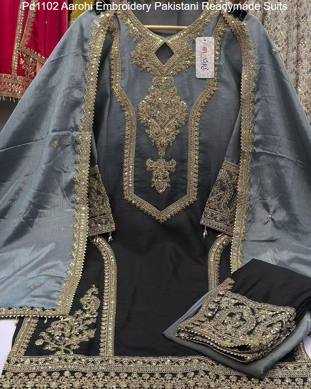 Pd1102 Aarohi Embroidery Pakistani Readymade Suits
