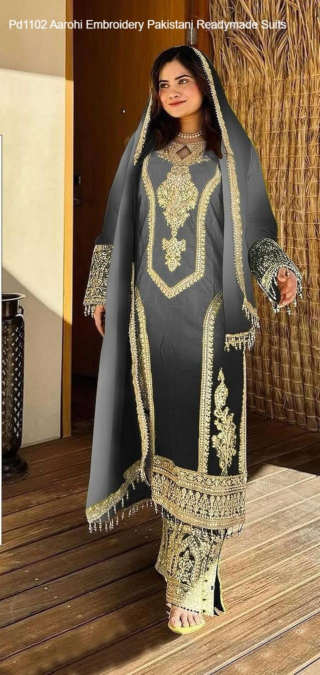 Pd1102 Aarohi Embroidery Pakistani Readymade Suits