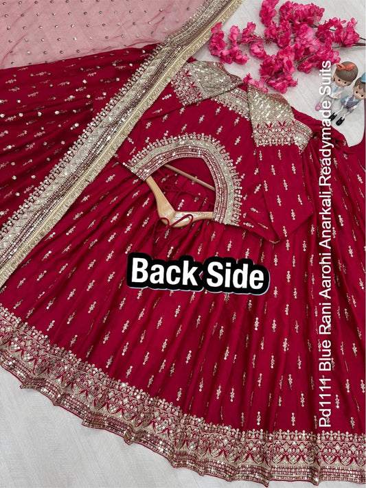 Pd1111 Blue Rani Aarohi Anarkali Readymade Suits