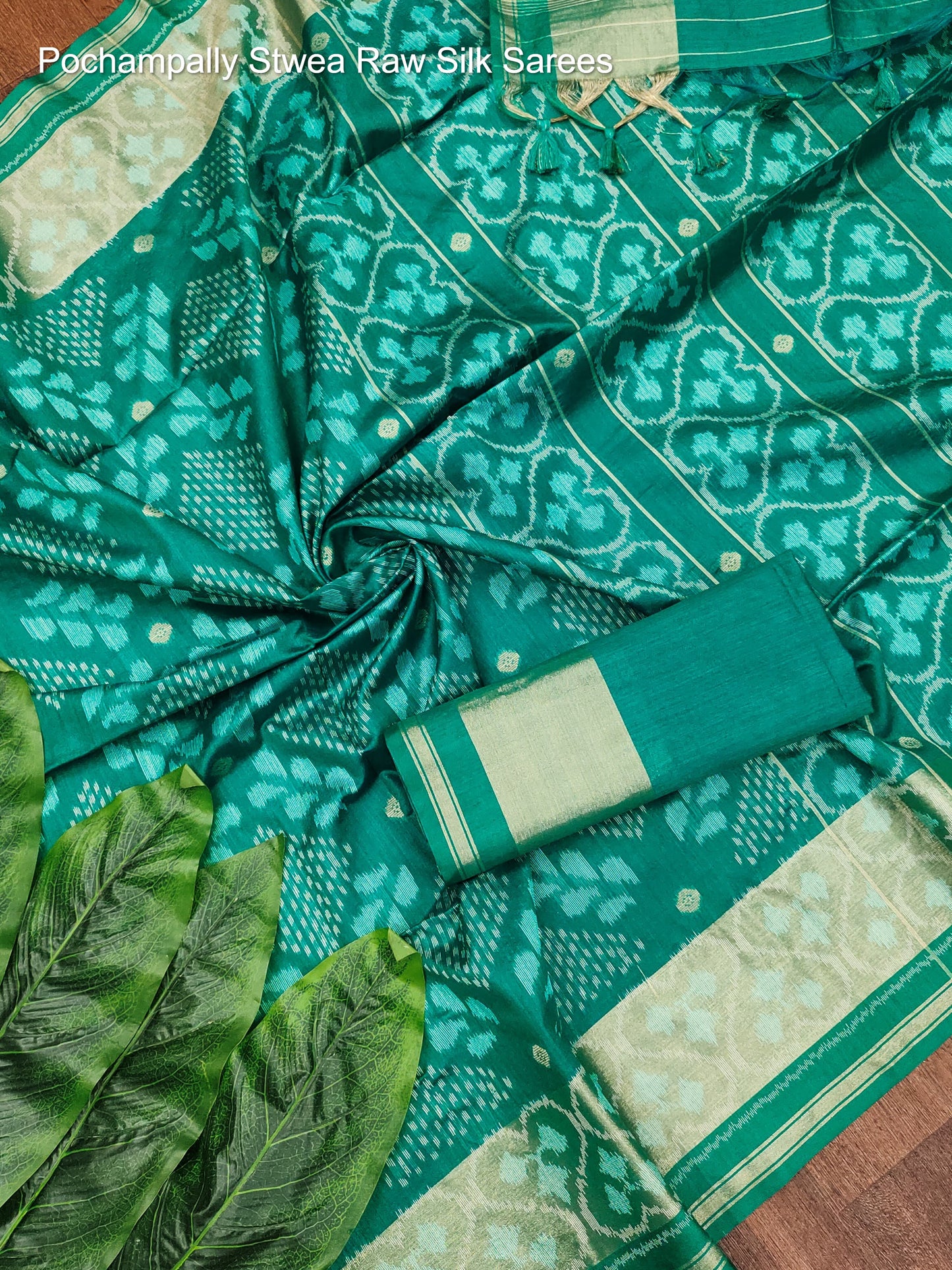 Pochampally Non-Branded Stwea Raw Silk Sarees