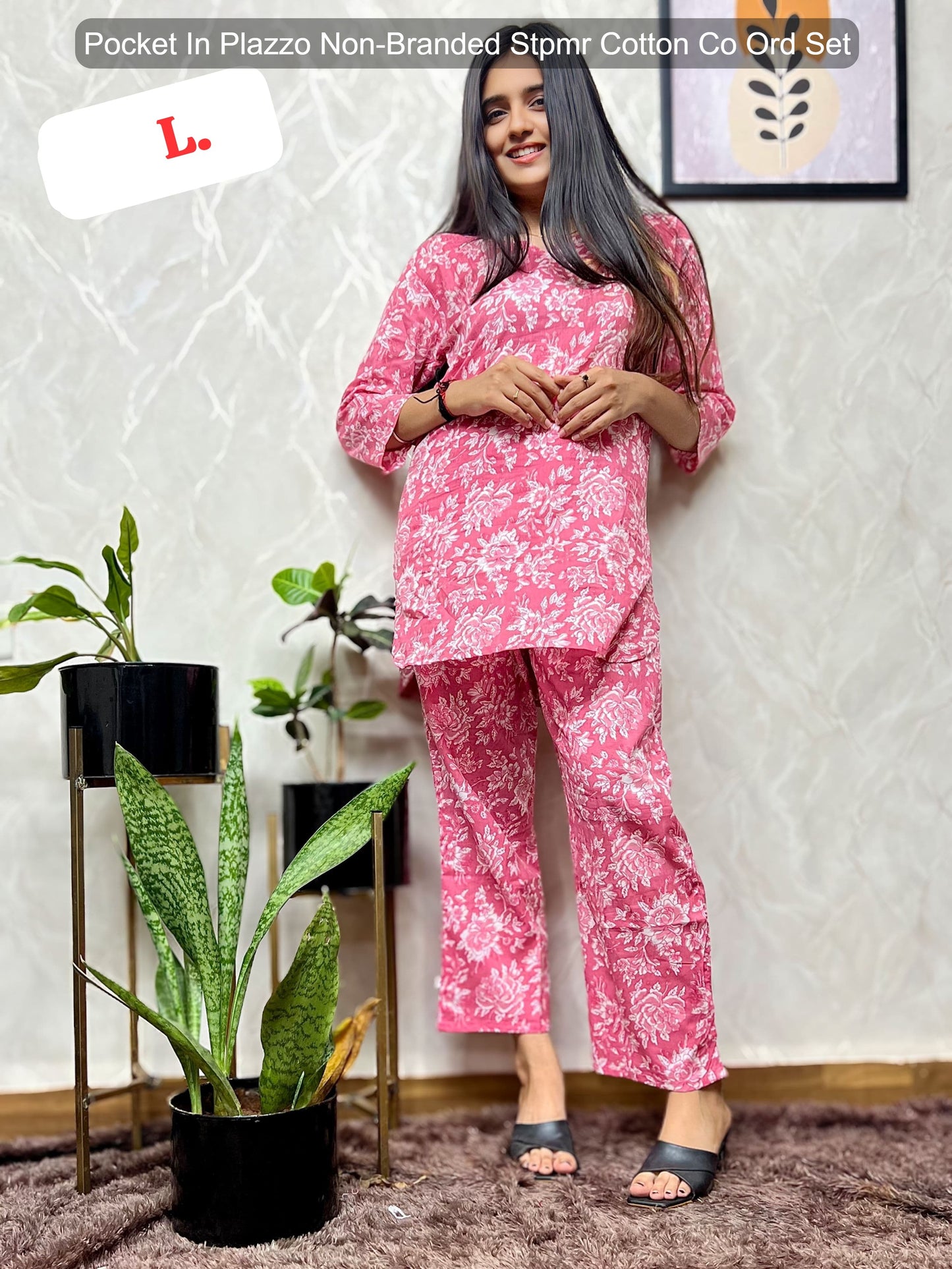 Pocket In Plazzo Non-Branded Stpmr Cotton Co Ord Set