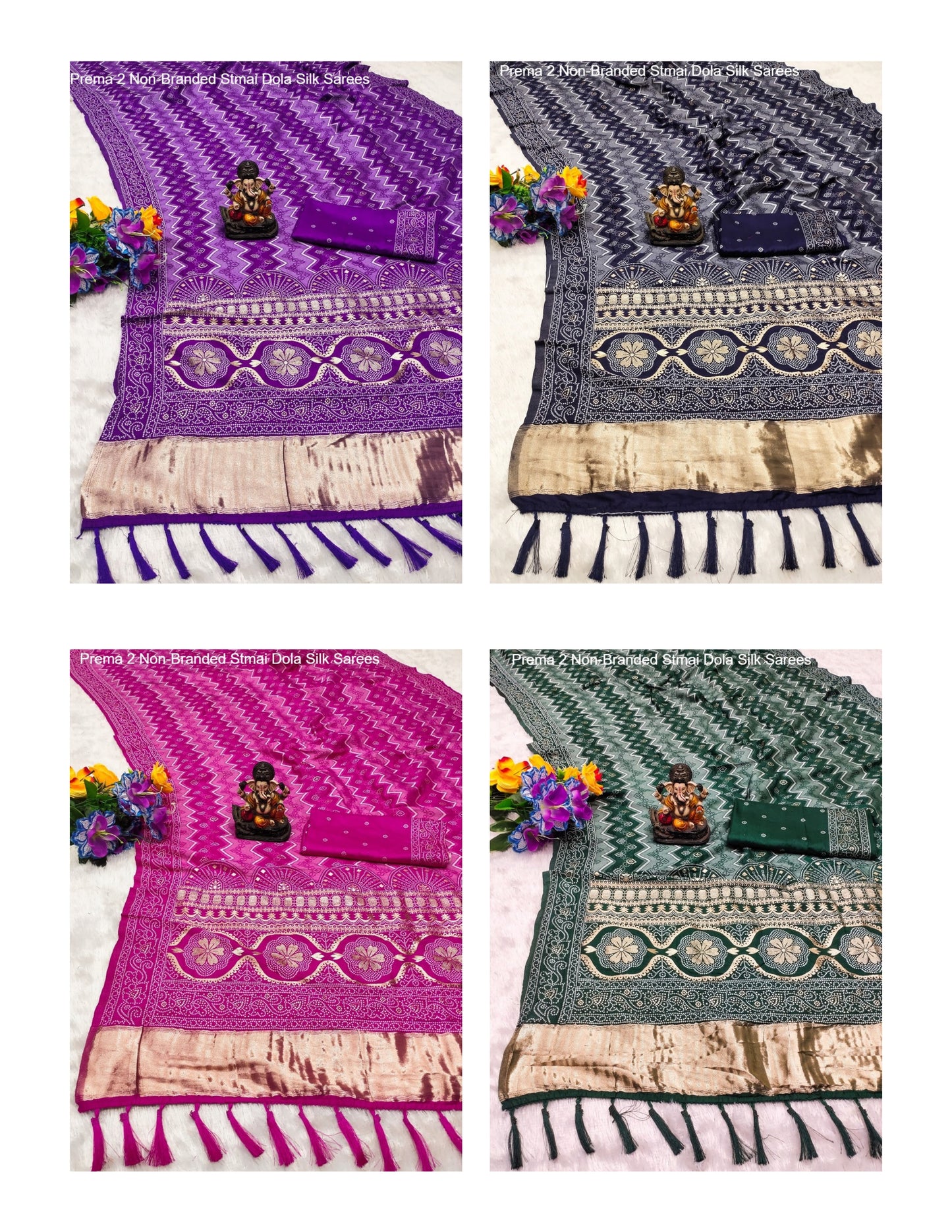 Prema 2 Non-Branded Stmai Dola Silk Sarees