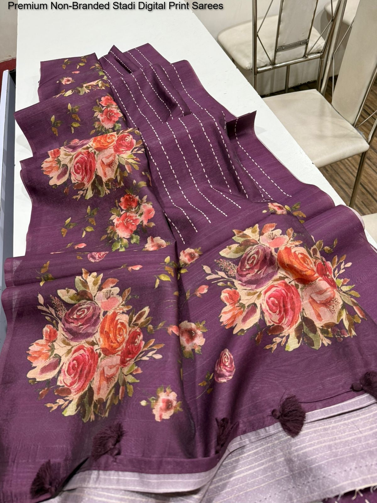 Premium Non-Branded Stadi Digital Print Sarees