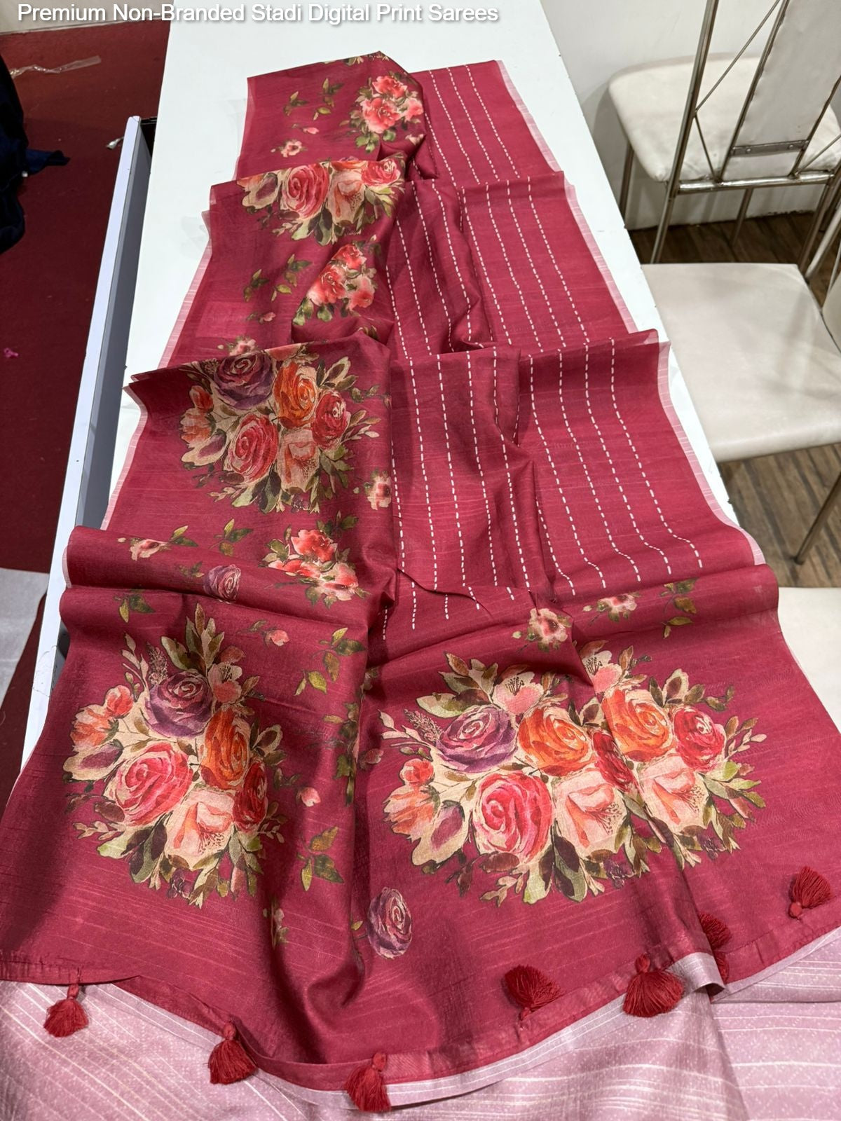 Premium Non-Branded Stadi Digital Print Sarees