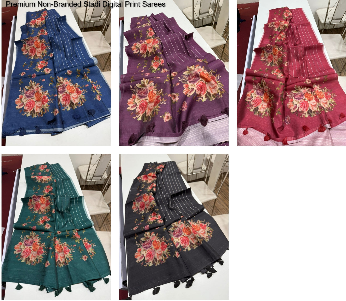 Premium Non-Branded Stadi Digital Print Sarees