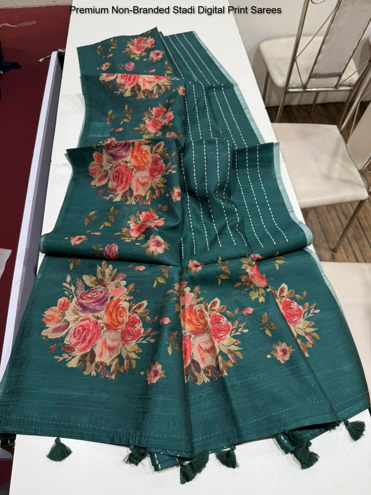 Premium Non-Branded Stadi Digital Print Sarees