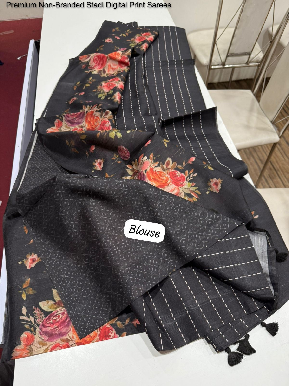 Premium Non-Branded Stadi Digital Print Sarees