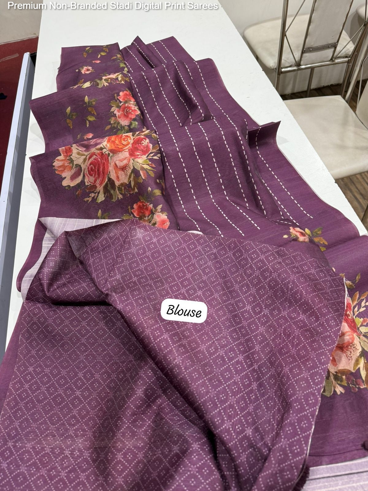 Premium Non-Branded Stadi Digital Print Sarees