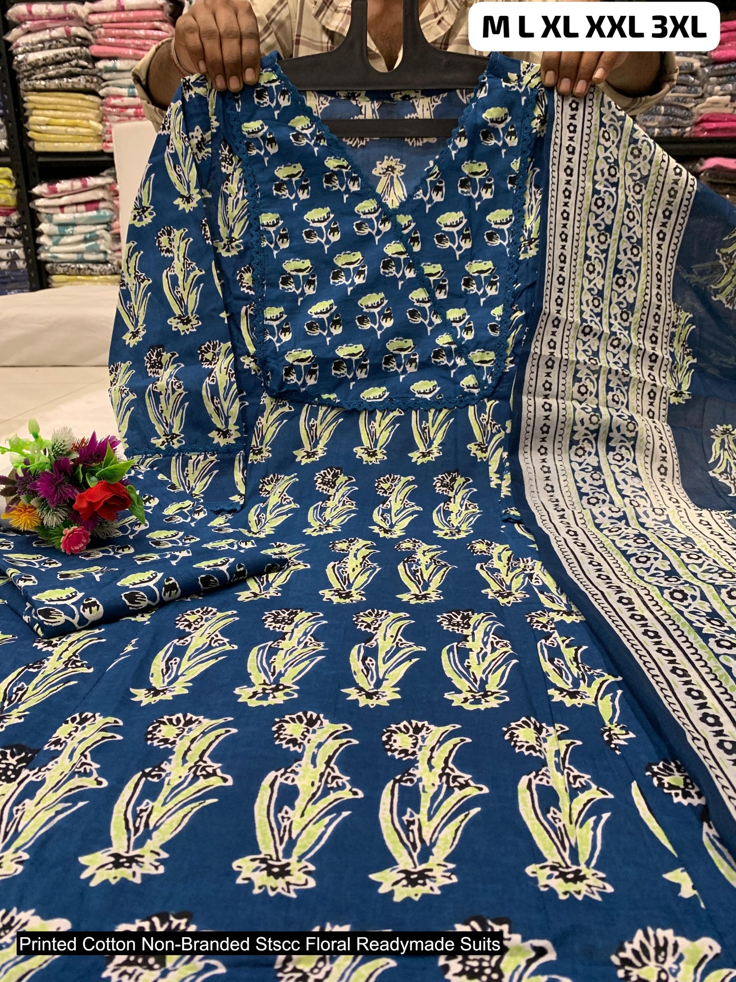 Printed Cotton Non-Branded Stscc Floral Readymade Suits