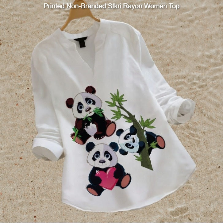 Printed Non-Branded Stkri Rayon Women Top