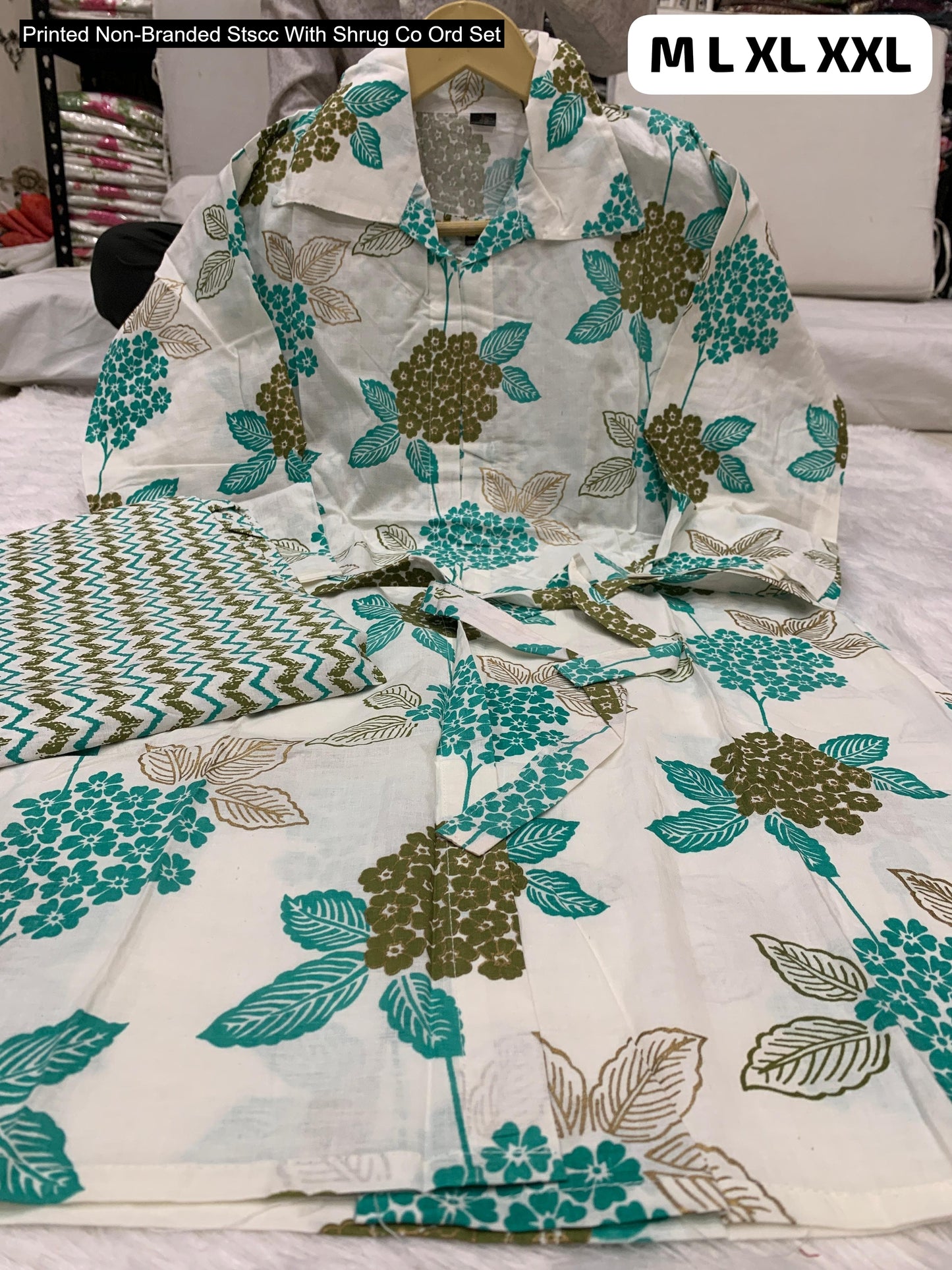 Printed Non-Branded Stscc With Shrug Co Ord Set