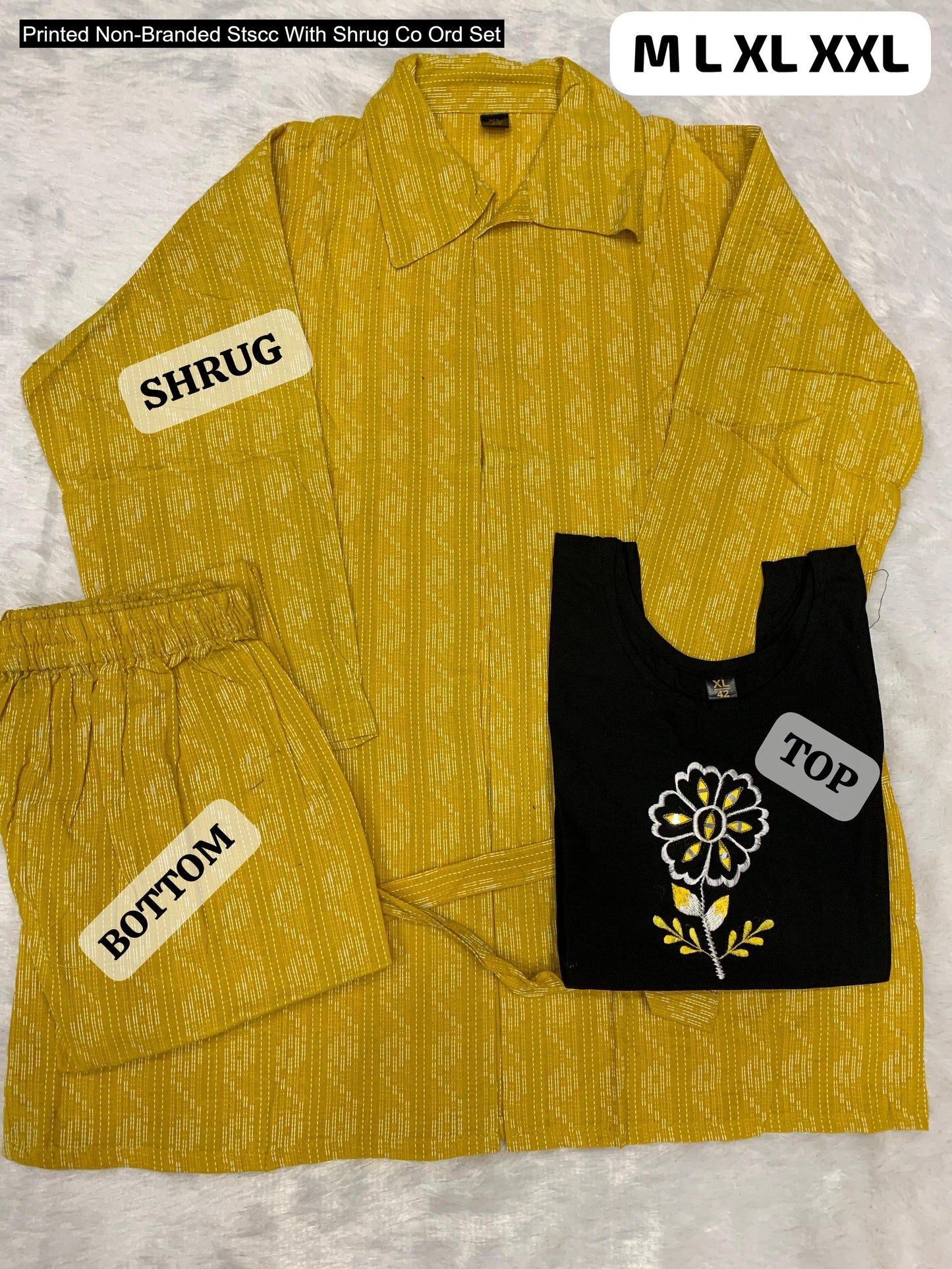 Printed Non-Branded Stscc With Shrug Co Ord Set