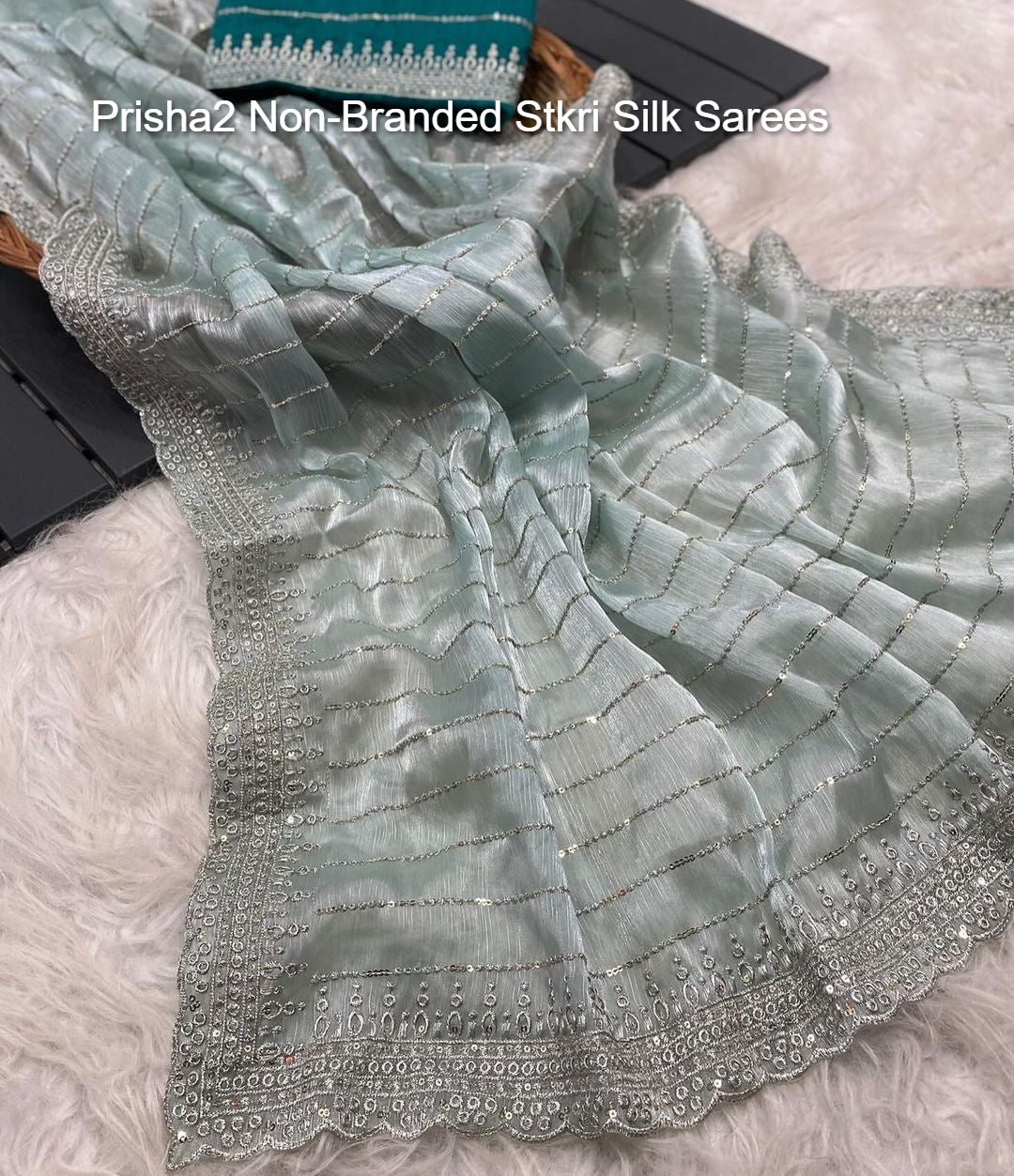 Prisha2 Non-Branded Stkri Silk Sarees