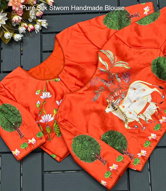 Pure Silk Stwom Handmade Blouse