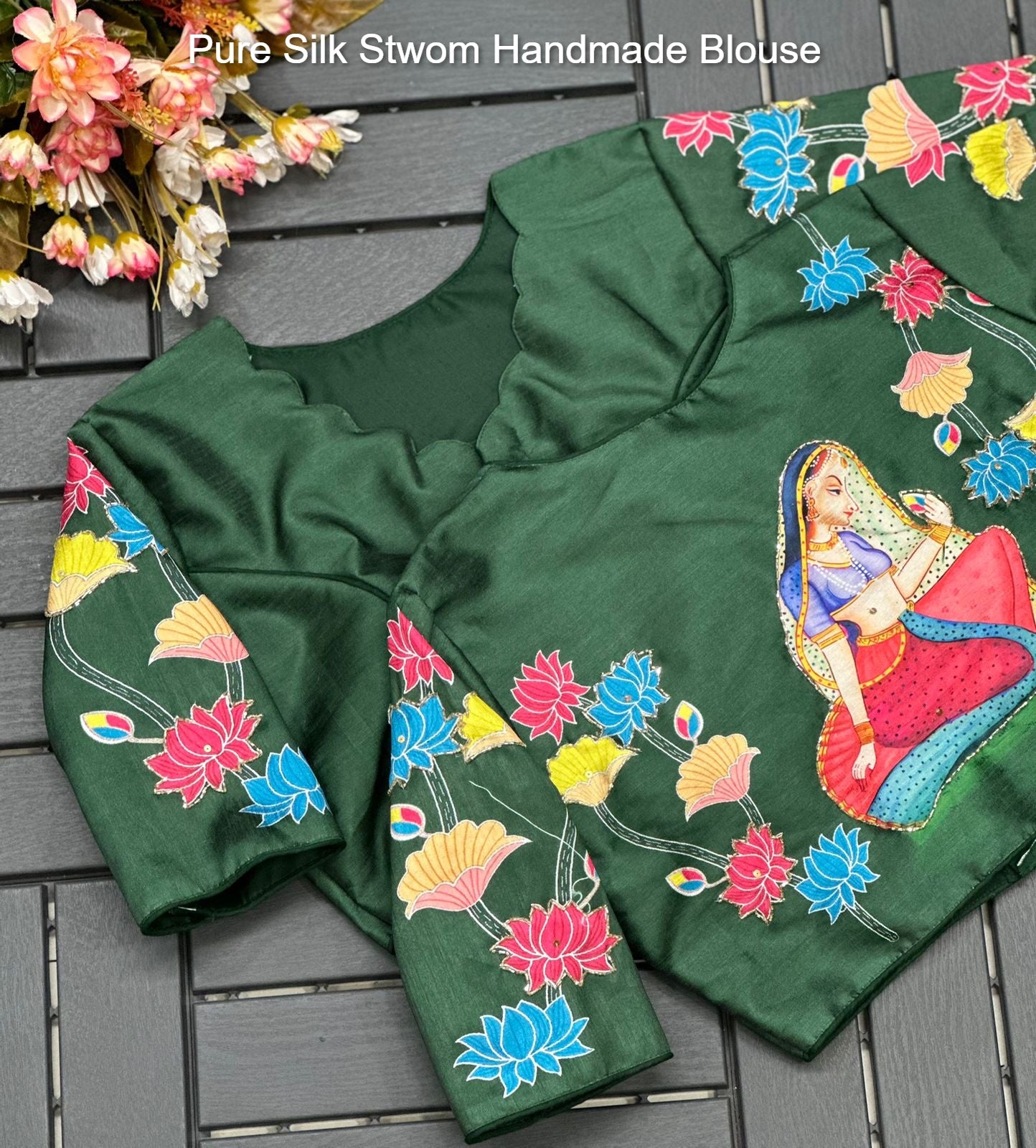 Pure Silk Stwom Handmade Blouse
