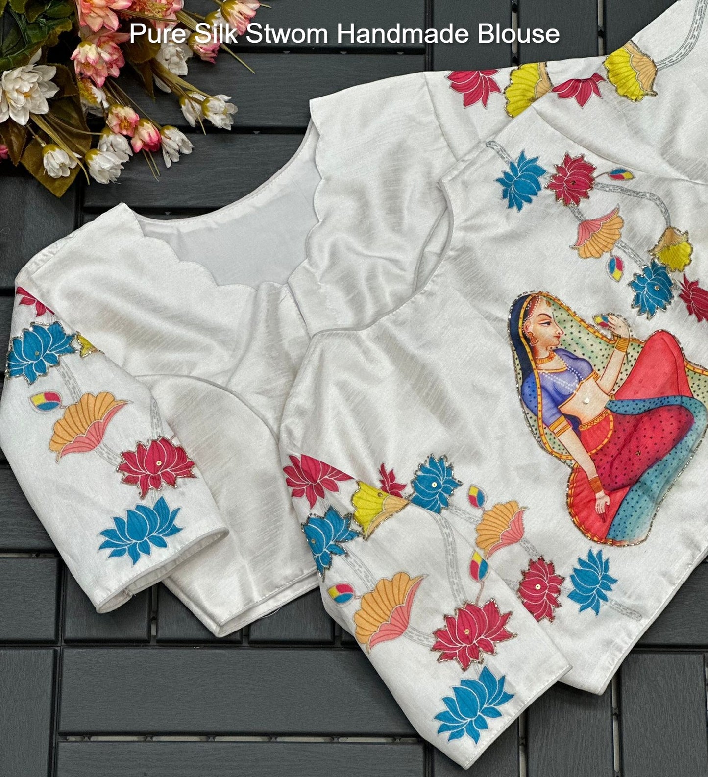Pure Silk Stwom Handmade Blouse
