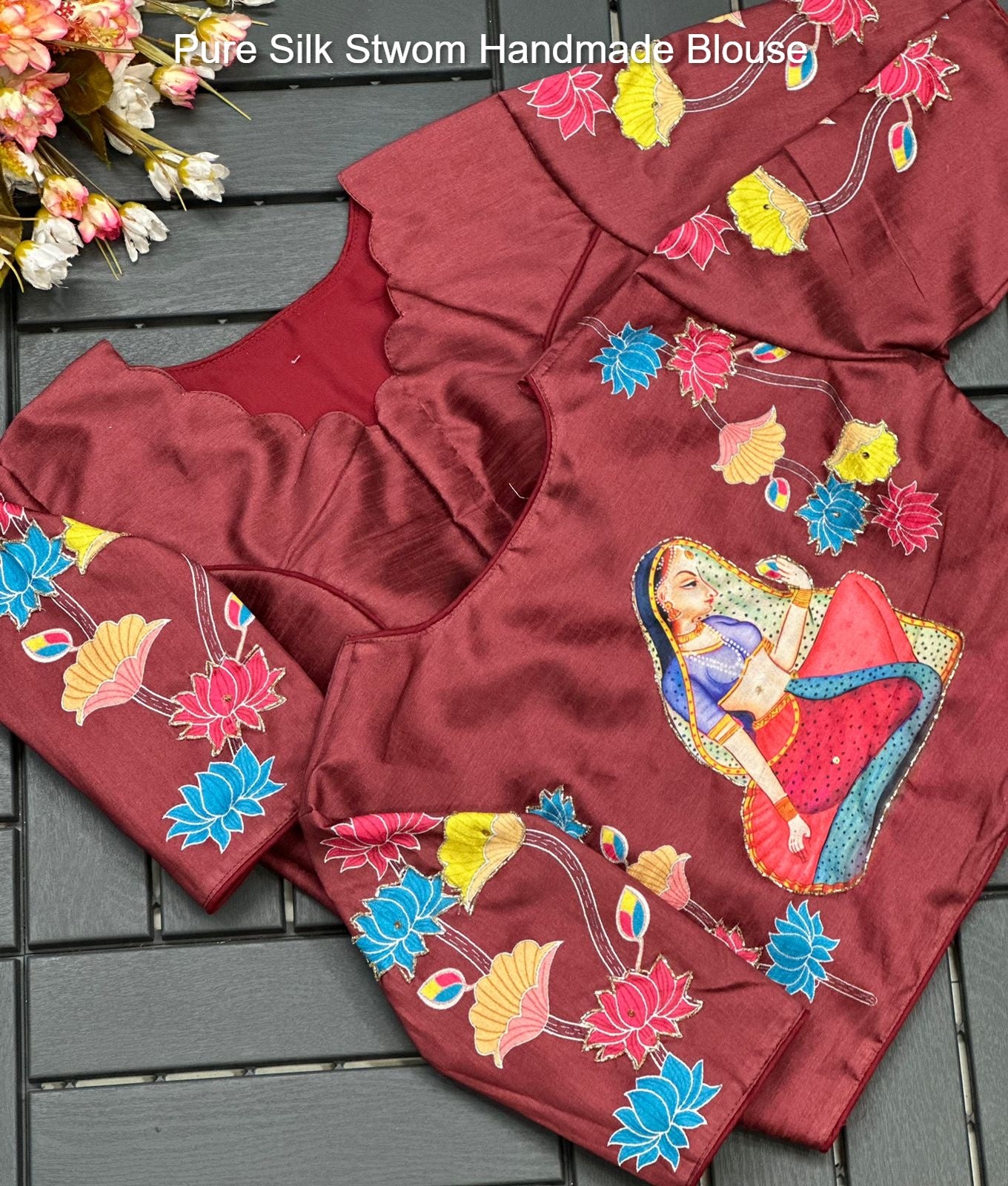 Pure Silk Stwom Handmade Blouse