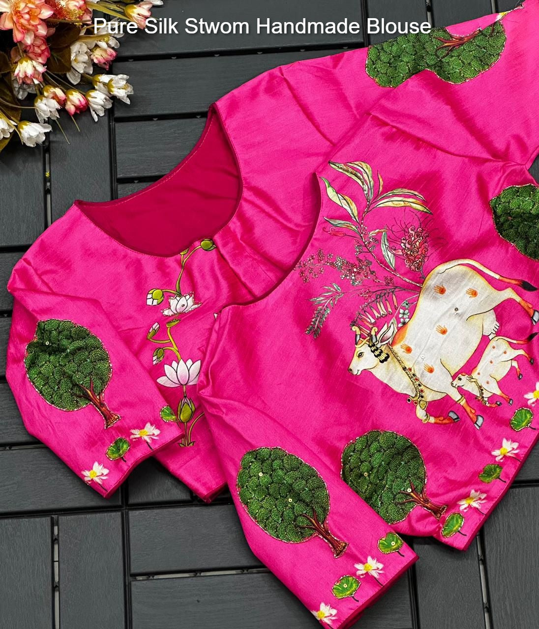 Pure Silk Stwom Handmade Blouse