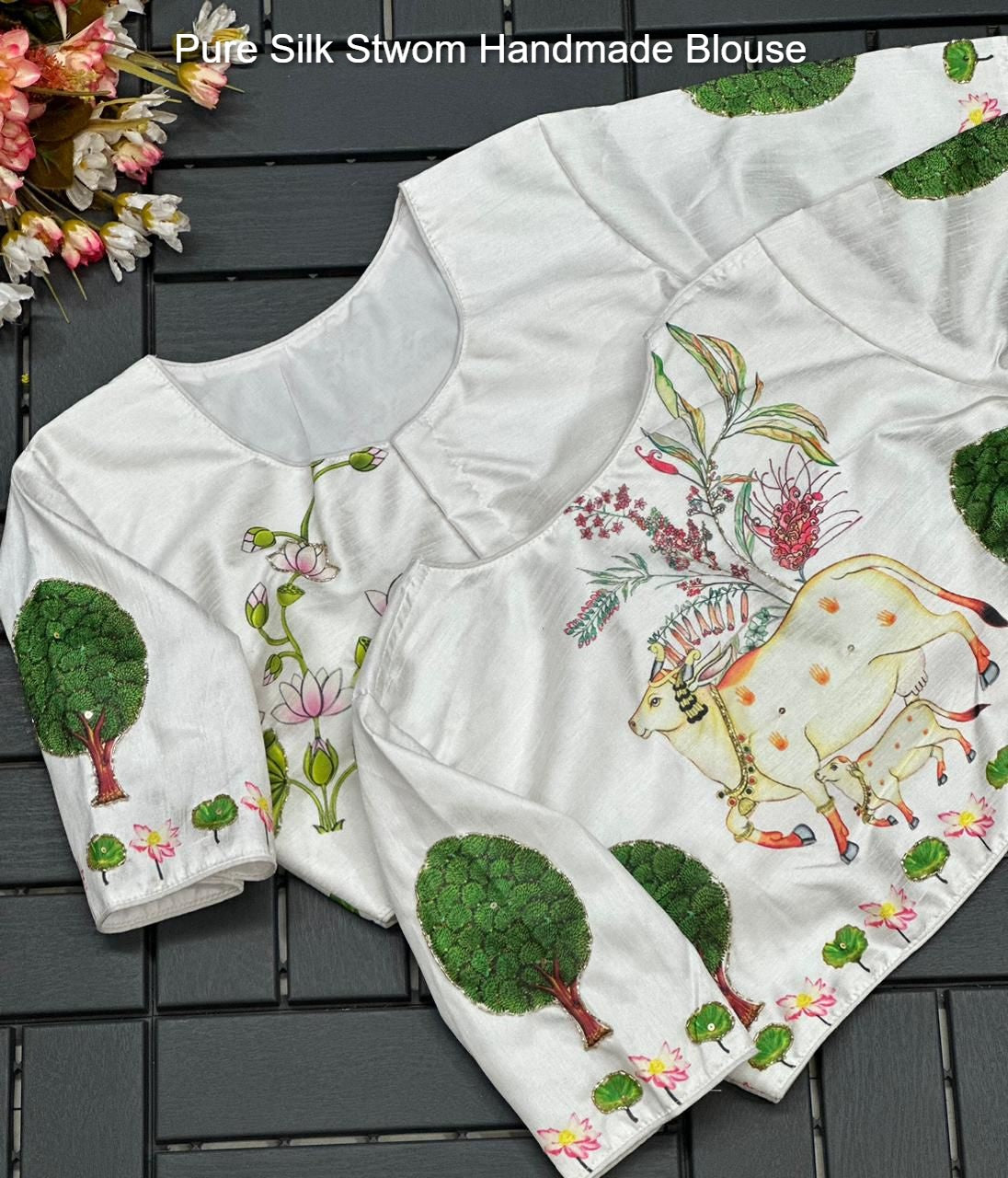 Pure Silk Stwom Handmade Blouse