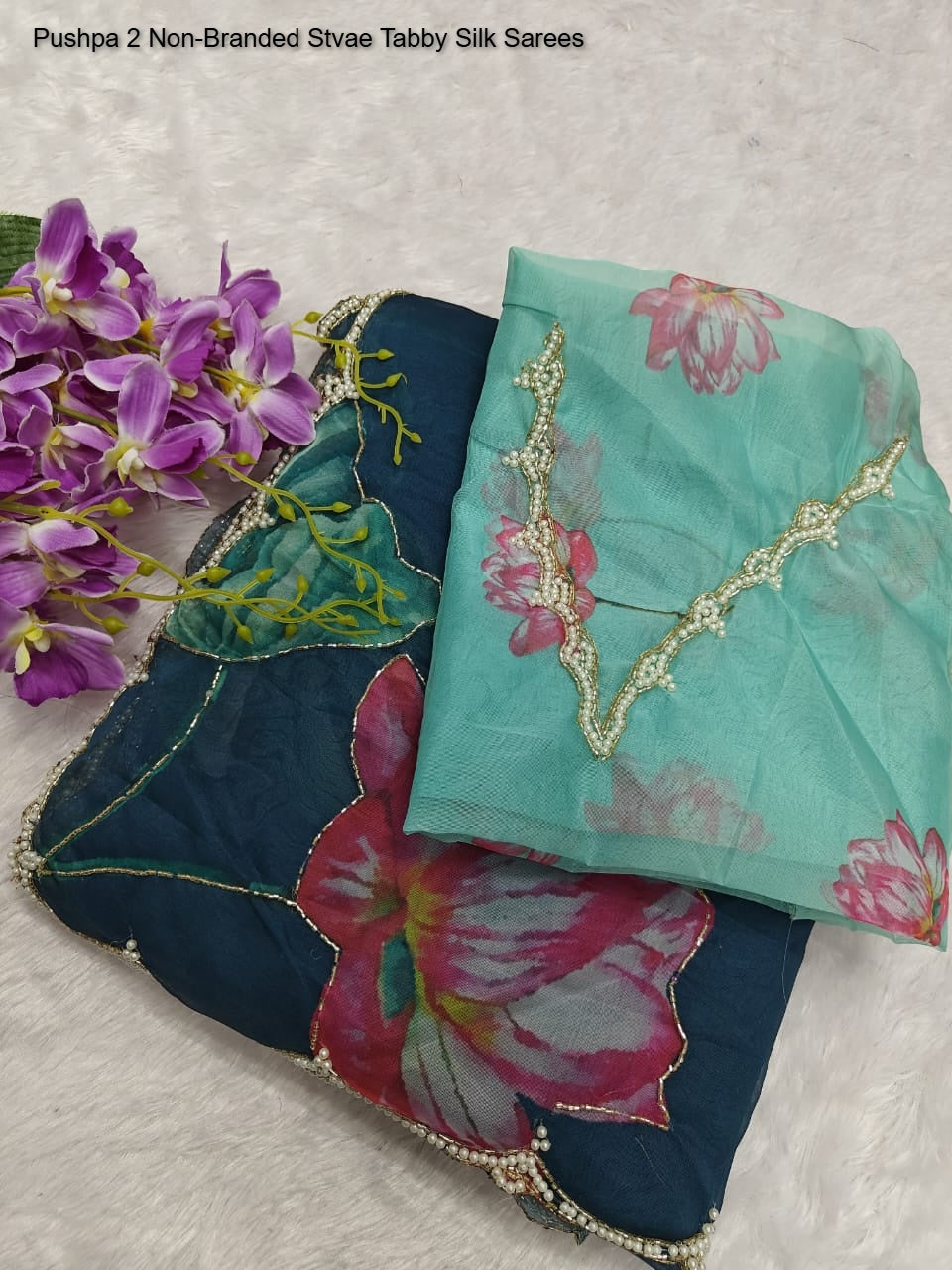 Pushpa 2 Non-Branded Stvae Tabby Silk Sarees