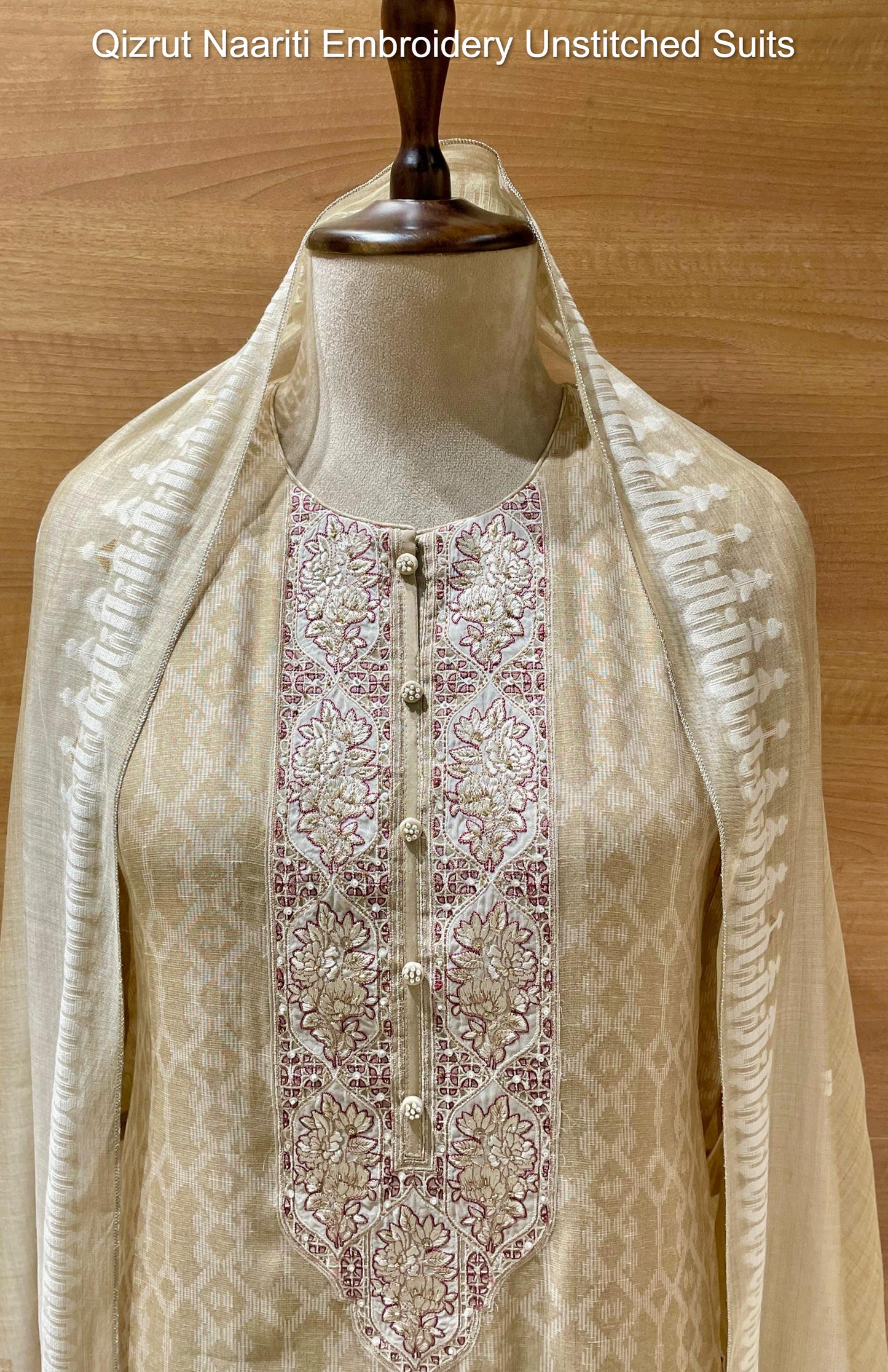 Qizrut Naariti Embroidery Unstitched Suits